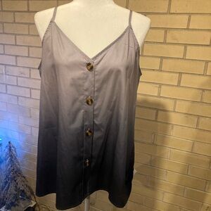 Gray Button-Down Camisole Top